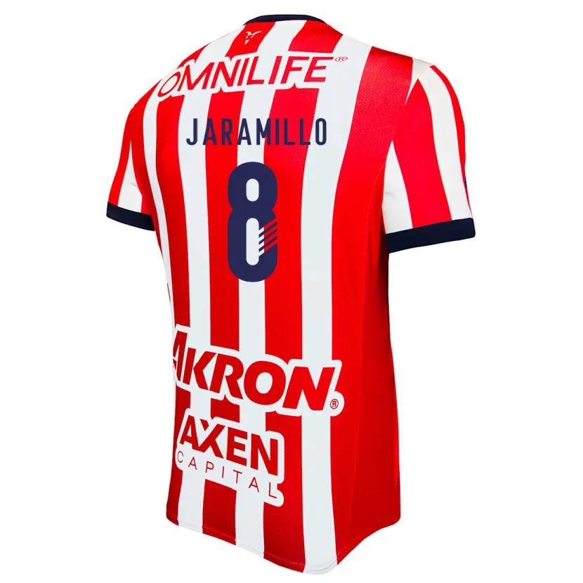 Danxen Uomo Maglia Carolina Jaramillo #8 Rosso Bianco Blu Kit Gara Home 2024/25 Maglietta