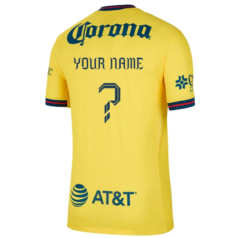 Danxen Uomo Maglia Il Tuo Nome #0 Giallo Blu Kit Gara Home 2024/25 Maglietta