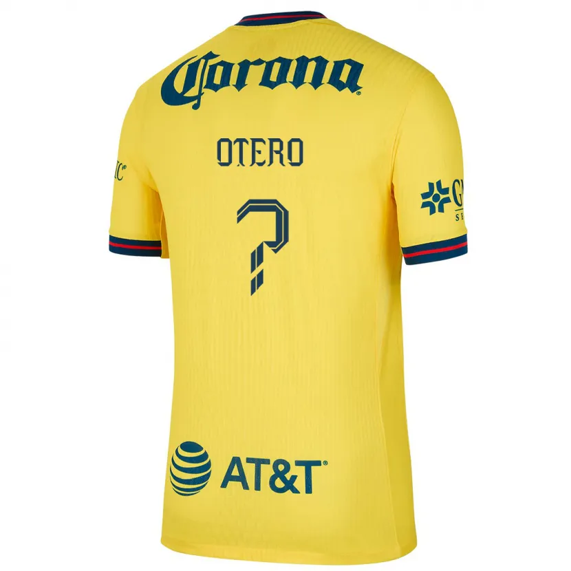 Danxen Uomo Maglia Juan Otero #0 Giallo Blu Kit Gara Home 2024/25 Maglietta