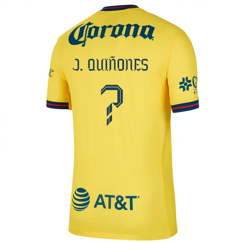 Danxen Uomo Maglia Julián Quiñones #0 Giallo Blu Kit Gara Home 2024/25 Maglietta