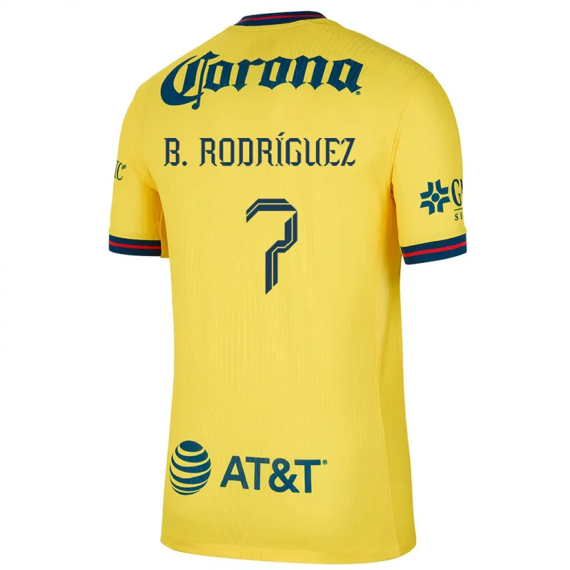 Danxen Uomo Maglia Brian Rodríguez #7 Giallo Blu Kit Gara Home 2024/25 Maglietta