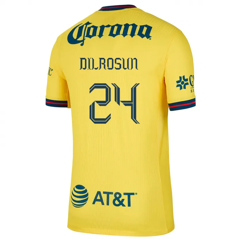Danxen Uomo Maglia Javairô Dilrosun #24 Giallo Blu Kit Gara Home 2024/25 Maglietta