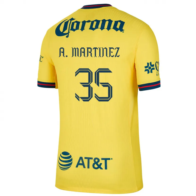 Danxen Uomo Maglia Arturo Martínez #35 Giallo Blu Kit Gara Home 2024/25 Maglietta