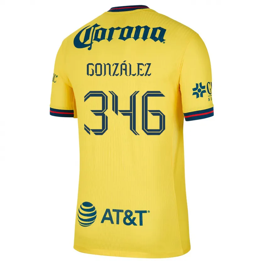 Danxen Uomo Maglia Ricardo González #346 Giallo Blu Kit Gara Home 2024/25 Maglietta