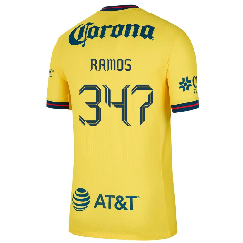 Danxen Uomo Maglia Luis Ramos #347 Giallo Blu Kit Gara Home 2024/25 Maglietta
