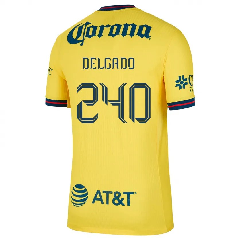 Danxen Uomo Maglia Gael Delgado #240 Giallo Blu Kit Gara Home 2024/25 Maglietta
