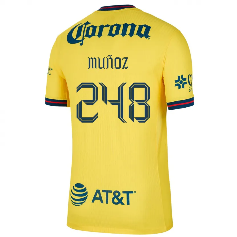 Danxen Uomo Maglia Diego Muñoz #248 Giallo Blu Kit Gara Home 2024/25 Maglietta