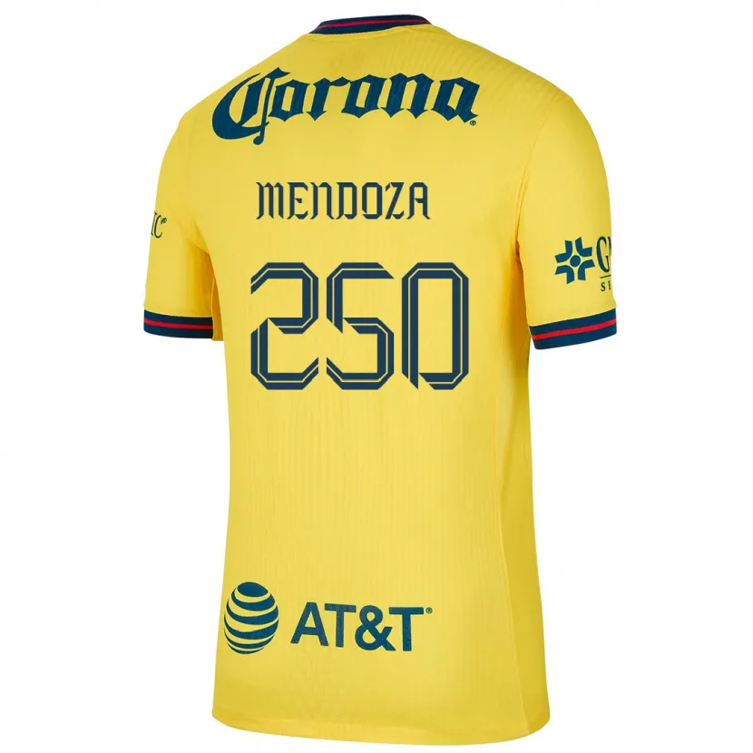 Danxen Uomo Maglia Luis Mendoza #250 Giallo Blu Kit Gara Home 2024/25 Maglietta