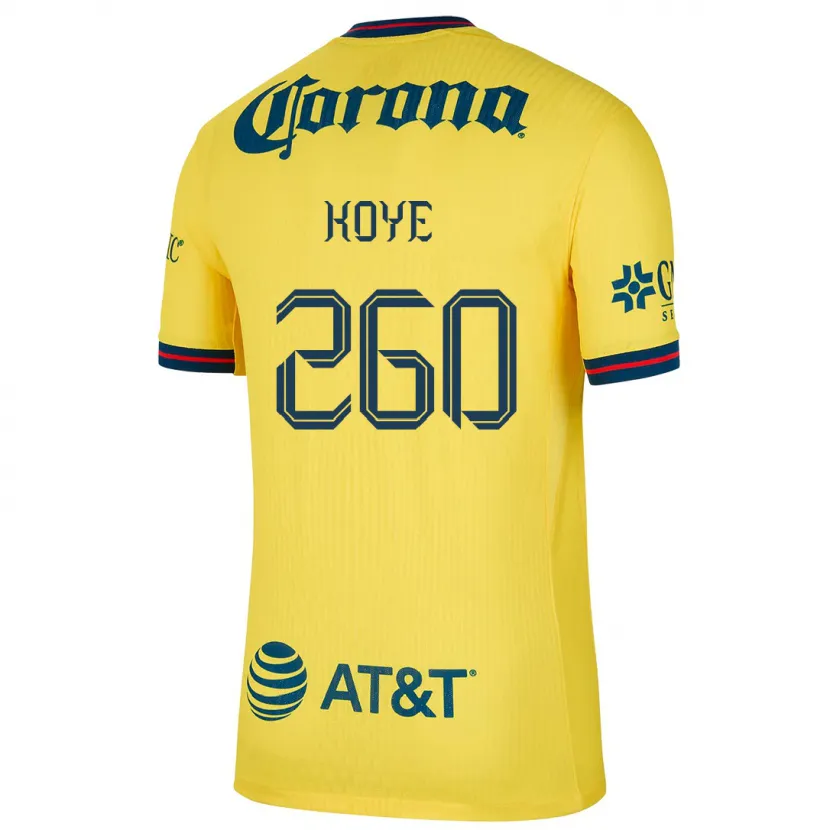 Danxen Uomo Maglia Julián Koye #260 Giallo Blu Kit Gara Home 2024/25 Maglietta