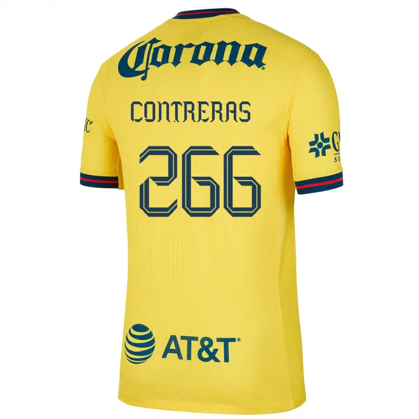 Danxen Uomo Maglia Ángel Contreras #266 Giallo Blu Kit Gara Home 2024/25 Maglietta