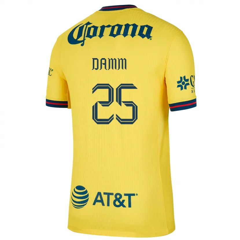Danxen Uomo Maglia Jurgen Damm #25 Giallo Blu Kit Gara Home 2024/25 Maglietta