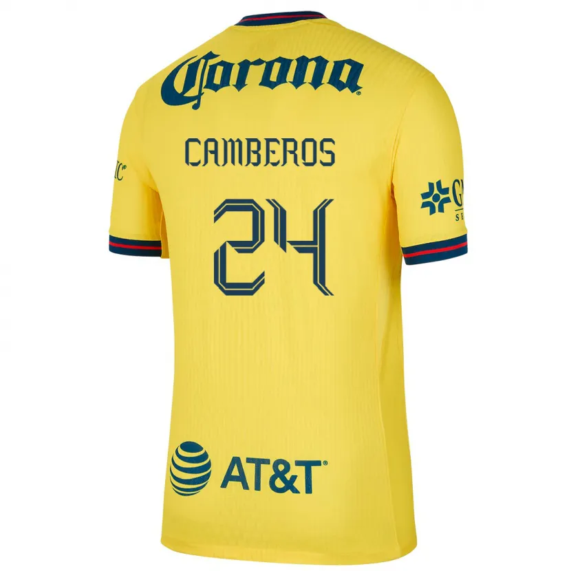 Danxen Uomo Maglia Scarlett Camberos #24 Giallo Blu Kit Gara Home 2024/25 Maglietta