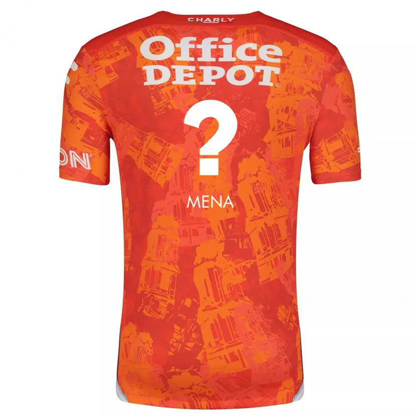 Danxen Uomo Maglia Ángel Mena #0 Arancione Bianco Kit Gara Away 2024/25 Maglietta