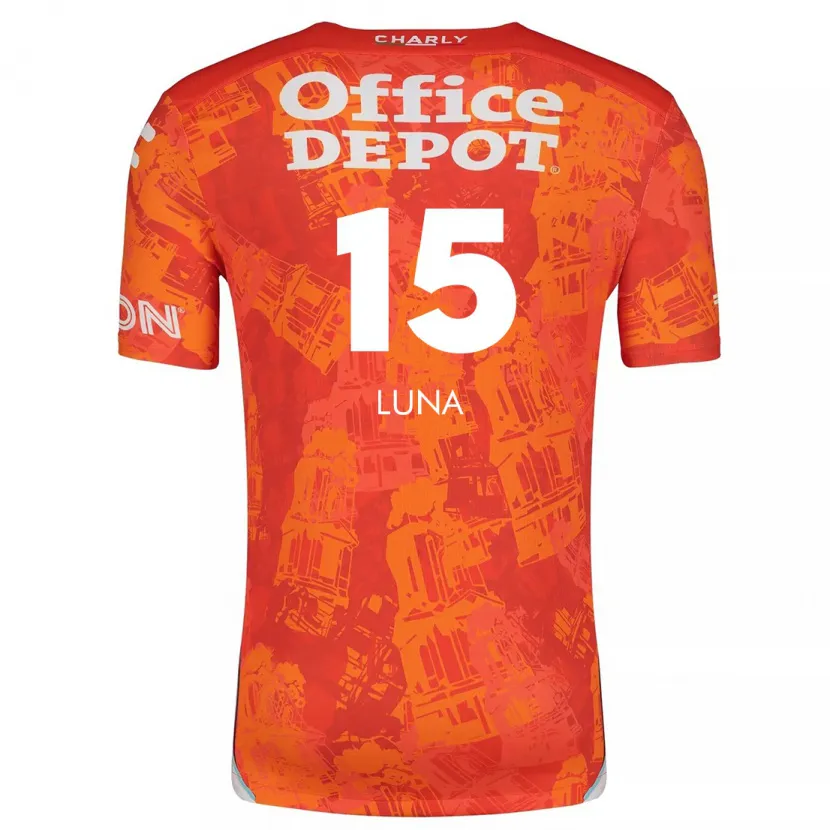 Danxen Uomo Maglia Israel Luna #15 Arancione Bianco Kit Gara Away 2024/25 Maglietta