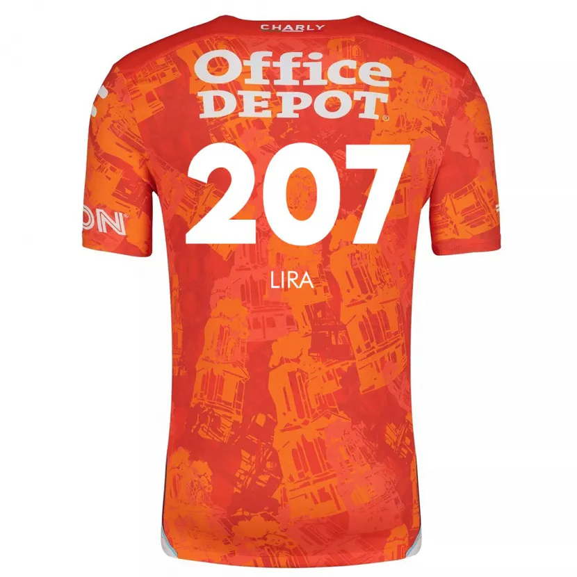 Danxen Uomo Maglia Almir Lira #207 Arancione Bianco Kit Gara Away 2024/25 Maglietta