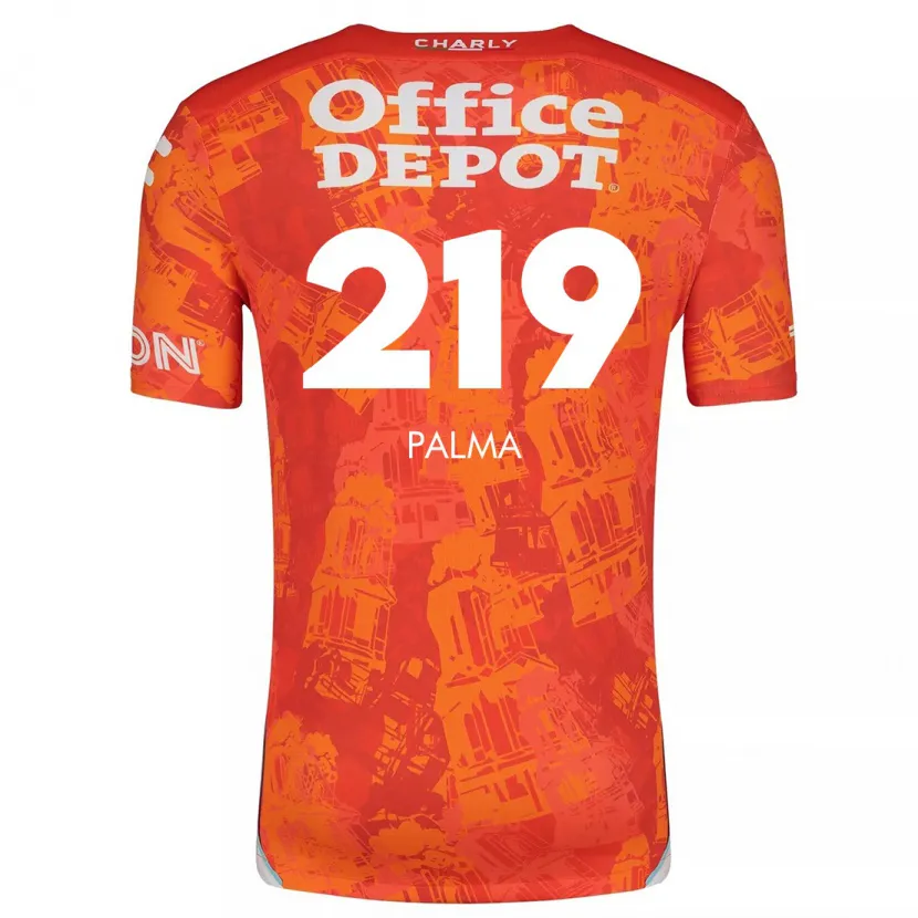 Danxen Uomo Maglia Pablo Palma #219 Arancione Bianco Kit Gara Away 2024/25 Maglietta