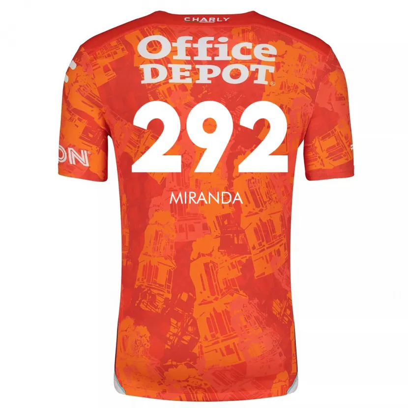 Danxen Uomo Maglia Herbey Miranda #292 Arancione Bianco Kit Gara Away 2024/25 Maglietta
