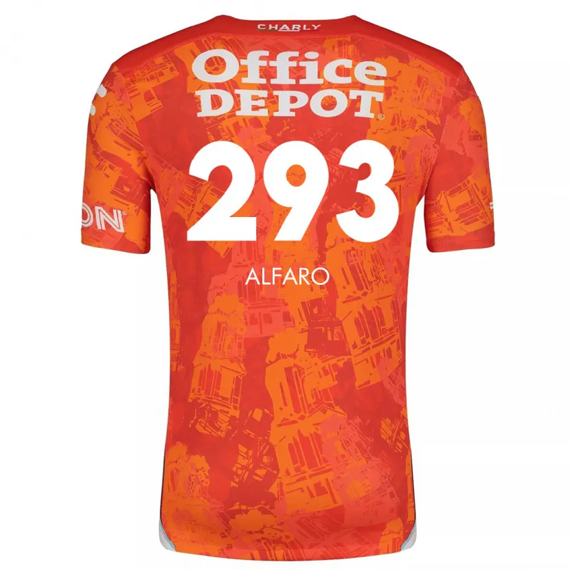 Danxen Uomo Maglia Cristóbal Alfaro #293 Arancione Bianco Kit Gara Away 2024/25 Maglietta
