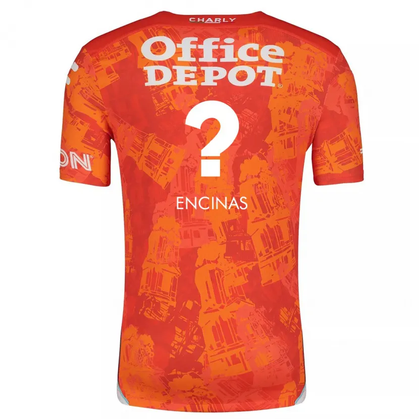 Danxen Uomo Maglia Aldo Encinas #0 Arancione Bianco Kit Gara Away 2024/25 Maglietta