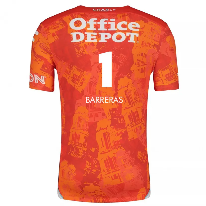 Danxen Uomo Maglia Esthefanny Barreras #1 Arancione Bianco Kit Gara Away 2024/25 Maglietta