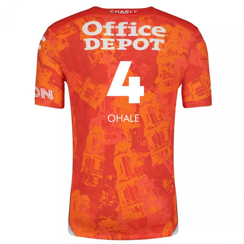 Danxen Uomo Maglia Osinachi Ohale #4 Arancione Bianco Kit Gara Away 2024/25 Maglietta