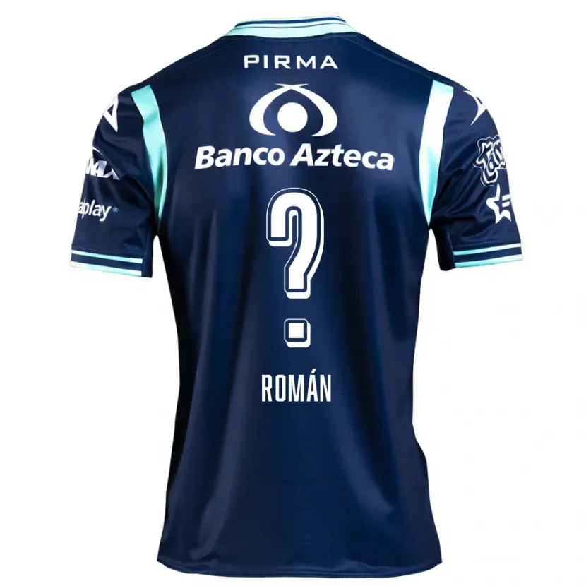 Danxen Uomo Maglia Santiago Román #0 Blu Navy Kit Gara Away 2024/25 Maglietta