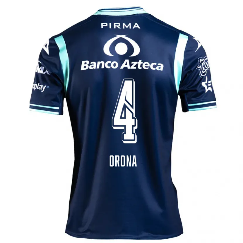 Danxen Uomo Maglia Efraín Orona #4 Blu Navy Kit Gara Away 2024/25 Maglietta