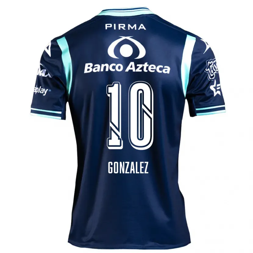 Danxen Uomo Maglia Jair González #10 Blu Navy Kit Gara Away 2024/25 Maglietta