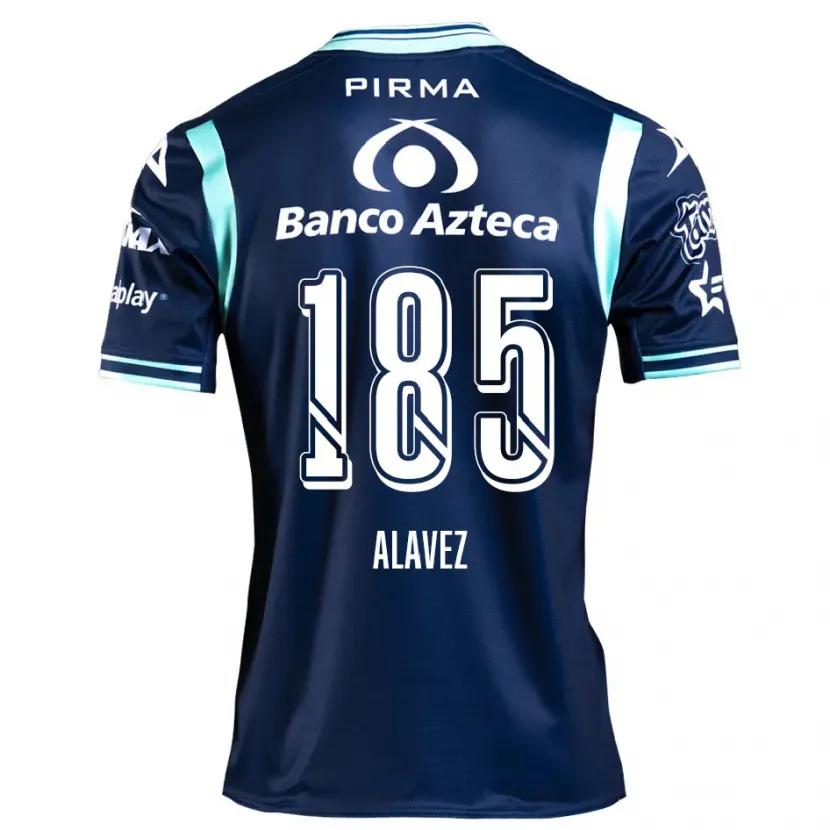Danxen Uomo Maglia Brian Alavez #185 Blu Navy Kit Gara Away 2024/25 Maglietta