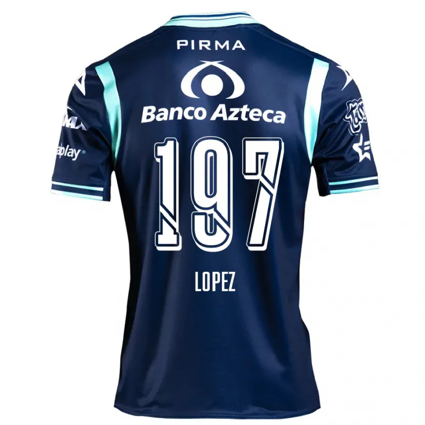 Danxen Uomo Maglia Sebastián López #197 Blu Navy Kit Gara Away 2024/25 Maglietta