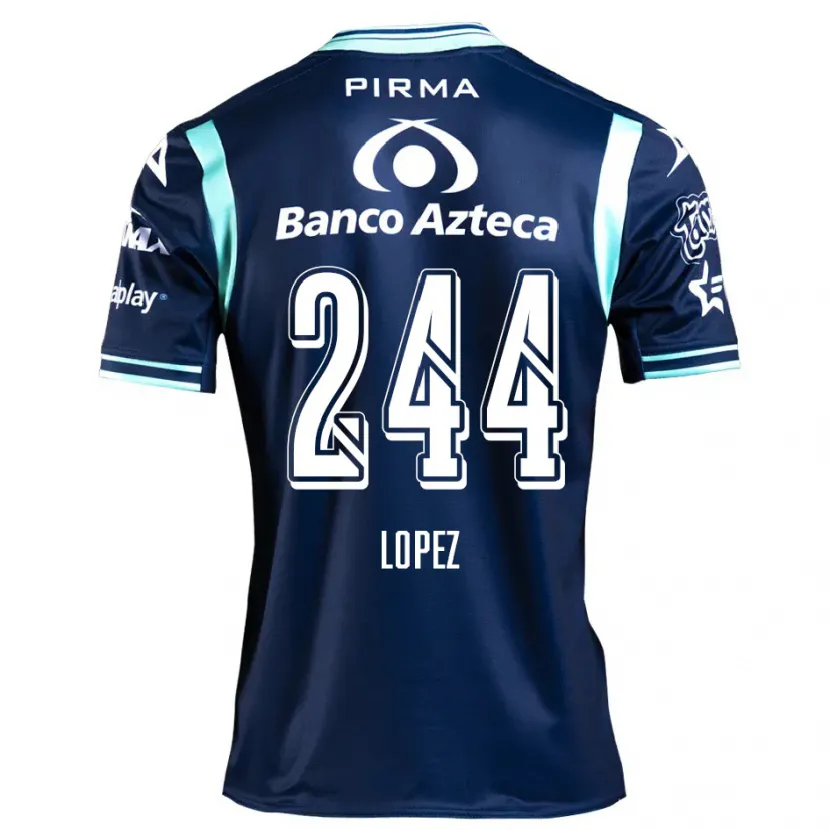 Danxen Uomo Maglia Daniel López #244 Blu Navy Kit Gara Away 2024/25 Maglietta