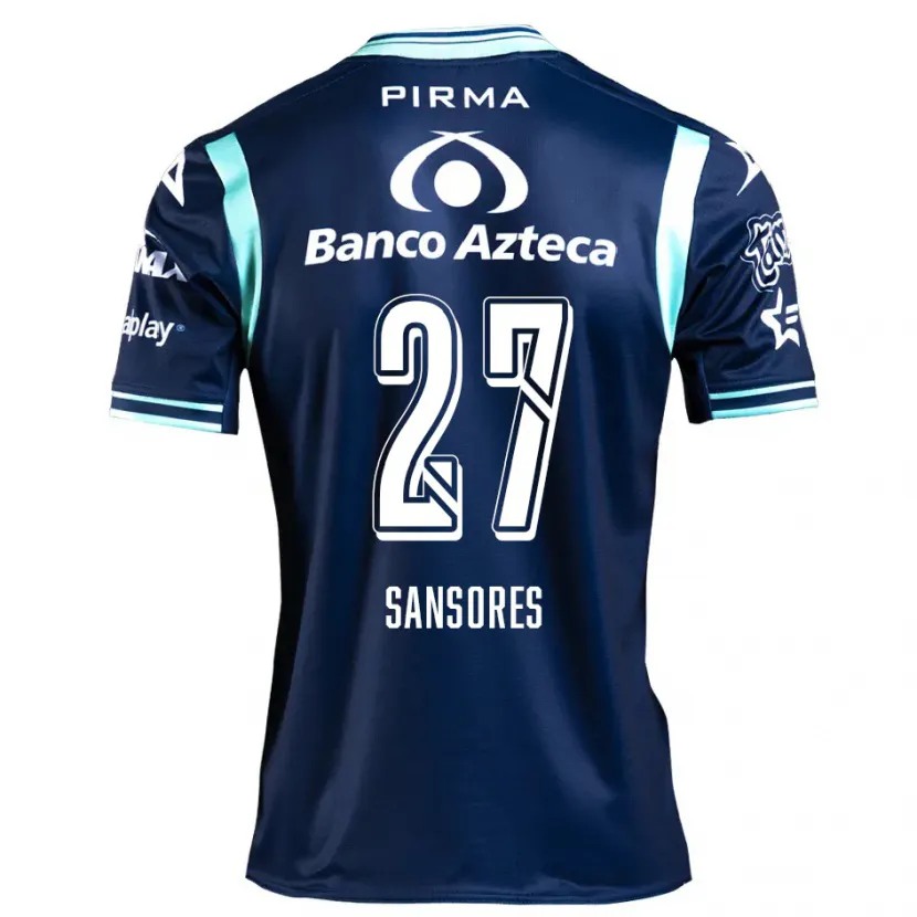 Danxen Uomo Maglia Miguel Sansores #27 Blu Navy Kit Gara Away 2024/25 Maglietta