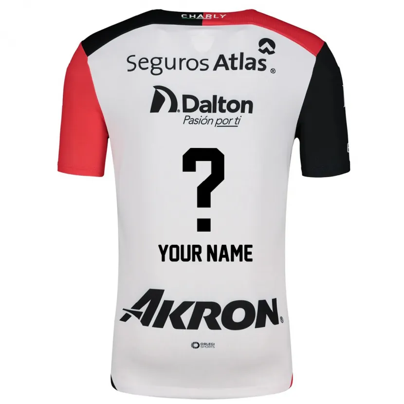 Danxen Uomo Maglia Il Tuo Nome #0 Bianco Rosso Nero Kit Gara Away 2024/25 Maglietta
