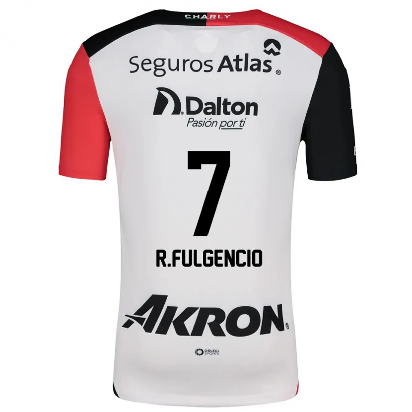 Danxen Uomo Maglia Raymundo Fulgencio #7 Bianco Rosso Nero Kit Gara Away 2024/25 Maglietta