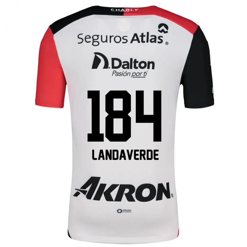 Danxen Uomo Maglia Antero Landaverde #184 Bianco Rosso Nero Kit Gara Away 2024/25 Maglietta