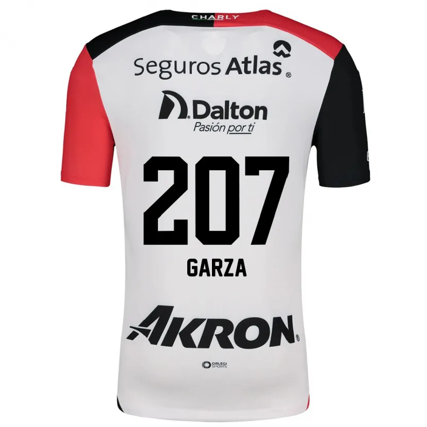 Danxen Uomo Maglia Rodolfo Garza #207 Bianco Rosso Nero Kit Gara Away 2024/25 Maglietta