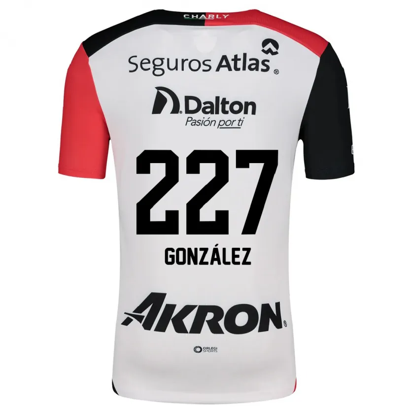 Danxen Uomo Maglia Rodolfo González #227 Bianco Rosso Nero Kit Gara Away 2024/25 Maglietta