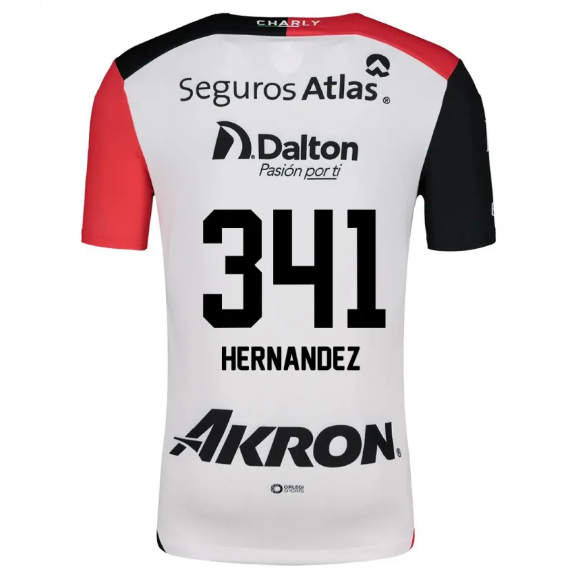 Danxen Uomo Maglia Leonardo Hernández #341 Bianco Rosso Nero Kit Gara Away 2024/25 Maglietta