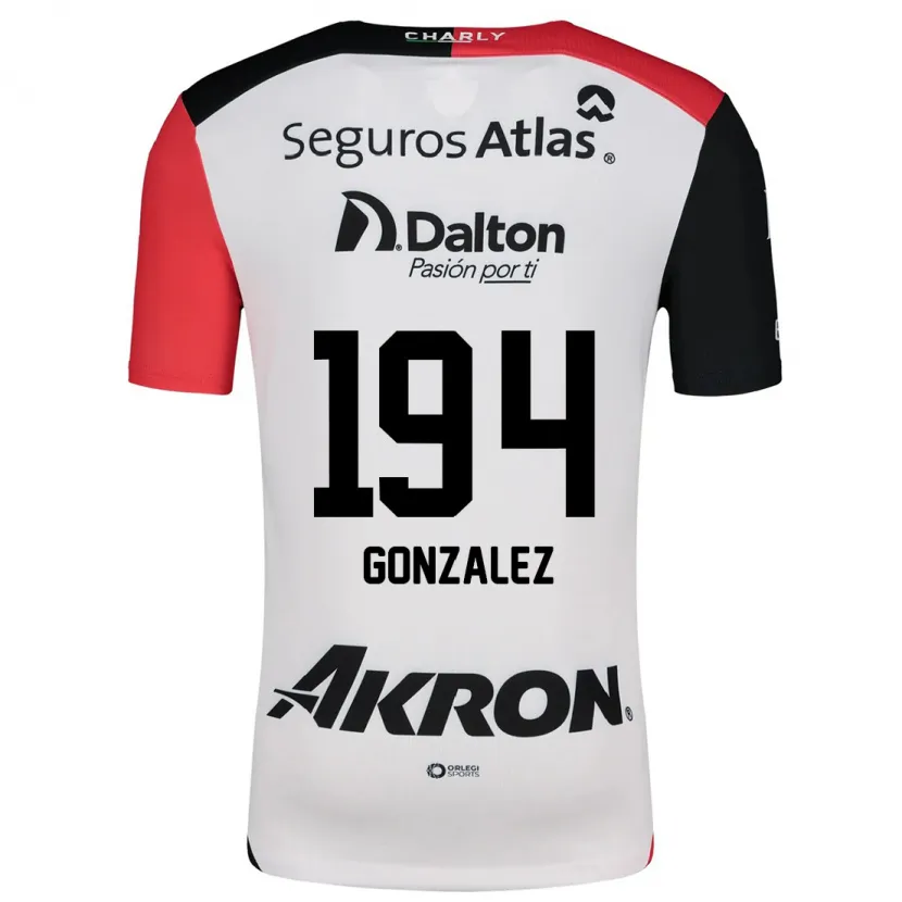 Danxen Uomo Maglia Andrés González #194 Bianco Rosso Nero Kit Gara Away 2024/25 Maglietta