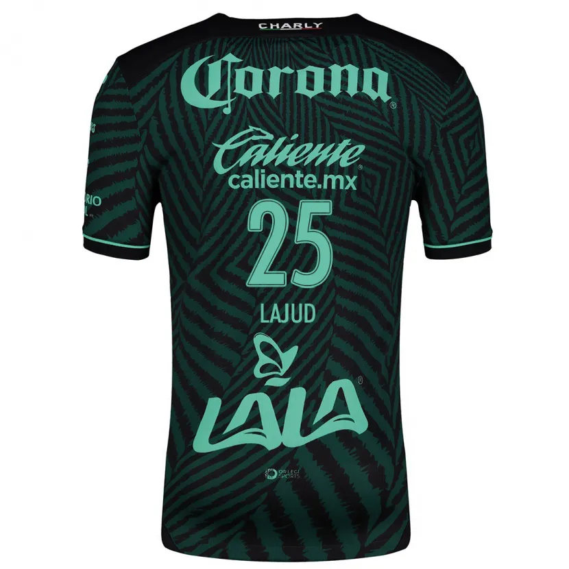 Danxen Uomo Maglia Gibrán Lajud #25 Nero Verde Kit Gara Away 2024/25 Maglietta
