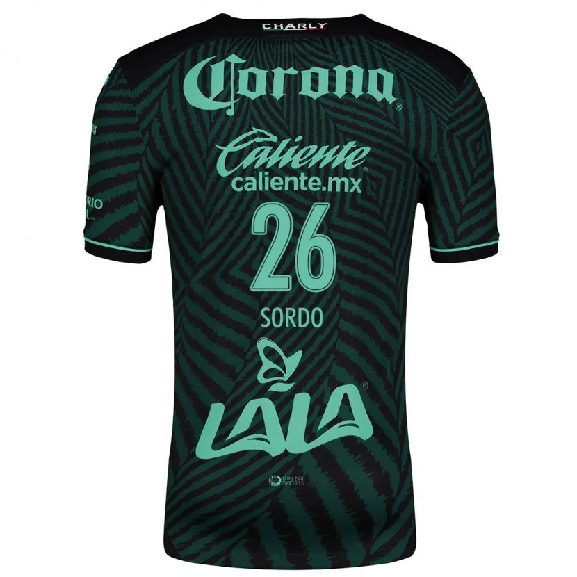 Danxen Uomo Maglia Ramiro Sordo #26 Nero Verde Kit Gara Away 2024/25 Maglietta