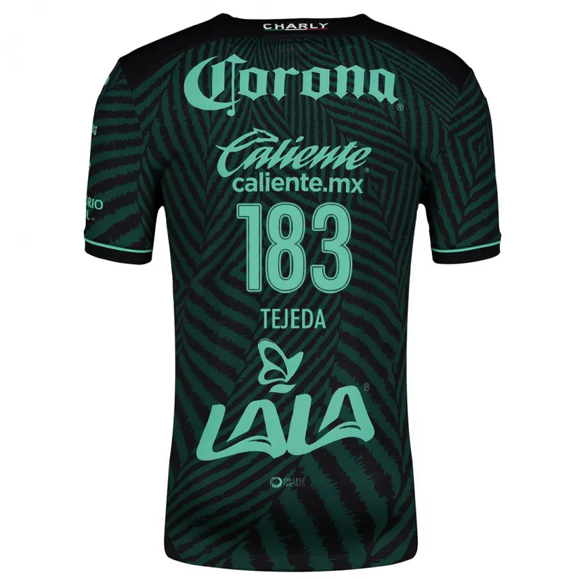 Danxen Uomo Maglia Juan Tejeda #183 Nero Verde Kit Gara Away 2024/25 Maglietta