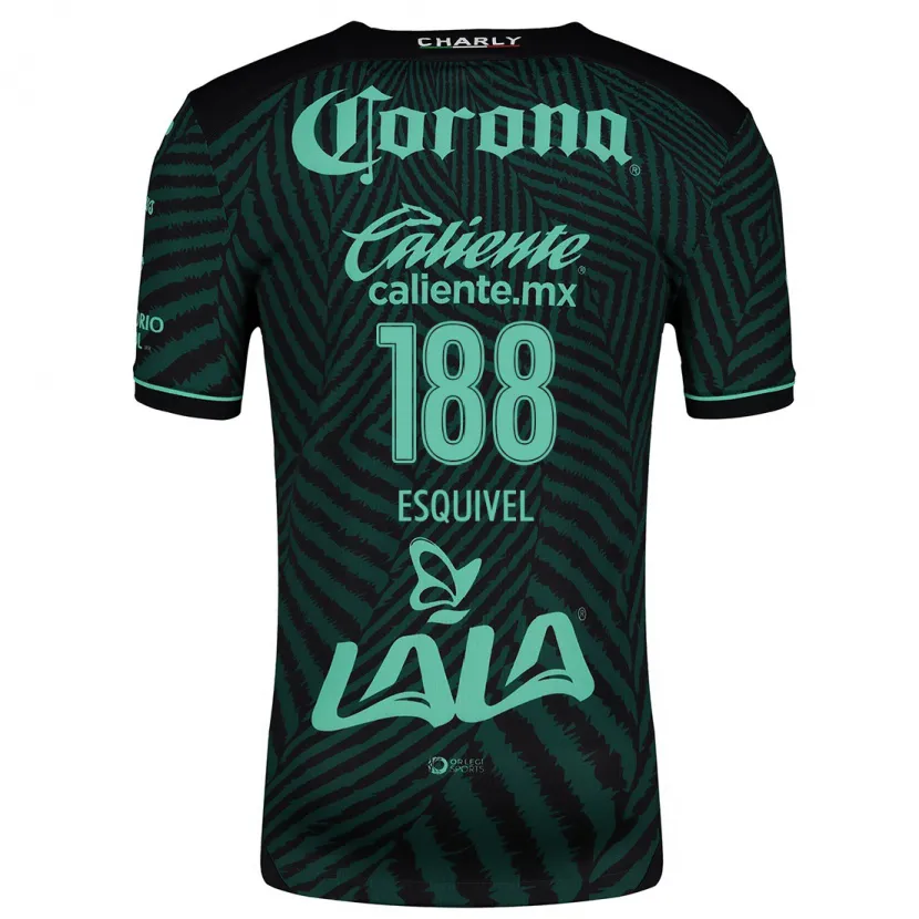 Danxen Uomo Maglia Bruno Esquivel #188 Nero Verde Kit Gara Away 2024/25 Maglietta