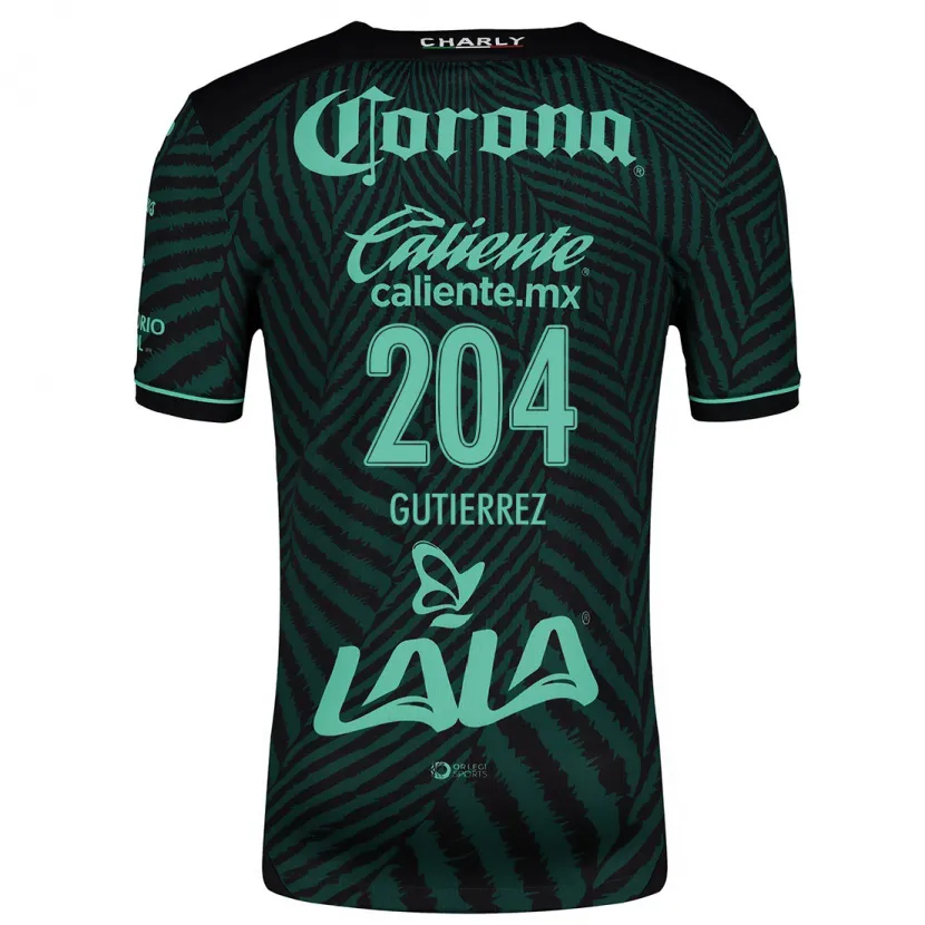 Danxen Uomo Maglia Gabriel Gutiérrez #204 Nero Verde Kit Gara Away 2024/25 Maglietta
