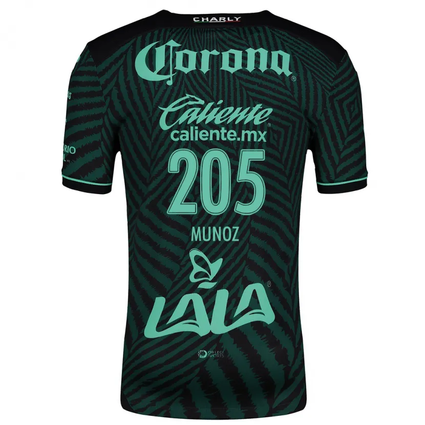 Danxen Uomo Maglia Guillermo Muñoz #205 Nero Verde Kit Gara Away 2024/25 Maglietta