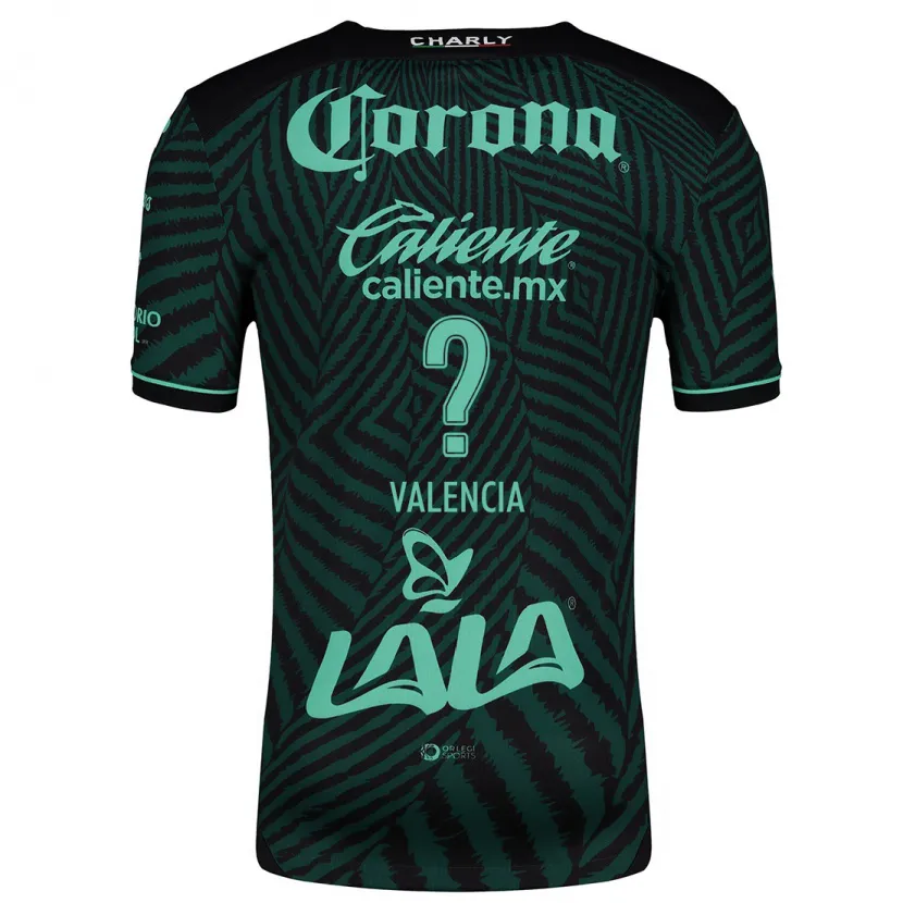 Danxen Uomo Maglia Álex Valencia #0 Nero Verde Kit Gara Away 2024/25 Maglietta