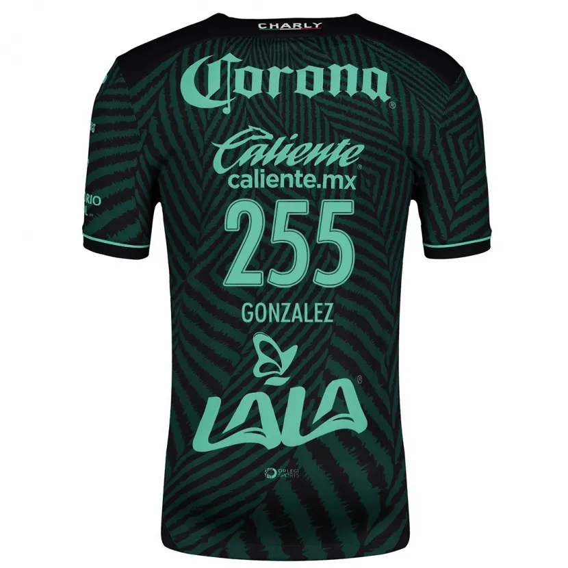Danxen Uomo Maglia Valente González #255 Nero Verde Kit Gara Away 2024/25 Maglietta