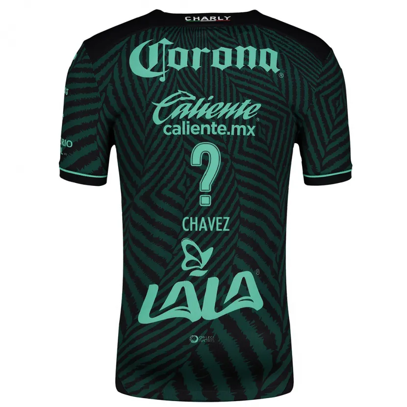 Danxen Uomo Maglia Justin Chavez #0 Nero Verde Kit Gara Away 2024/25 Maglietta