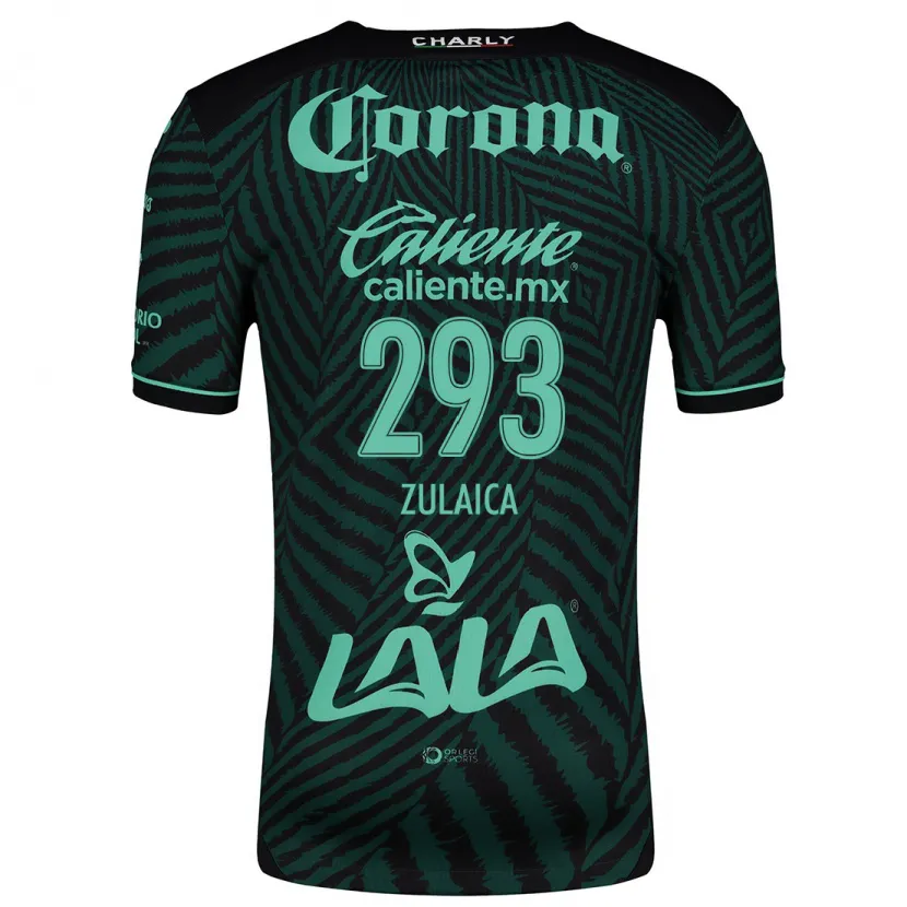 Danxen Uomo Maglia José Zulaica #293 Nero Verde Kit Gara Away 2024/25 Maglietta