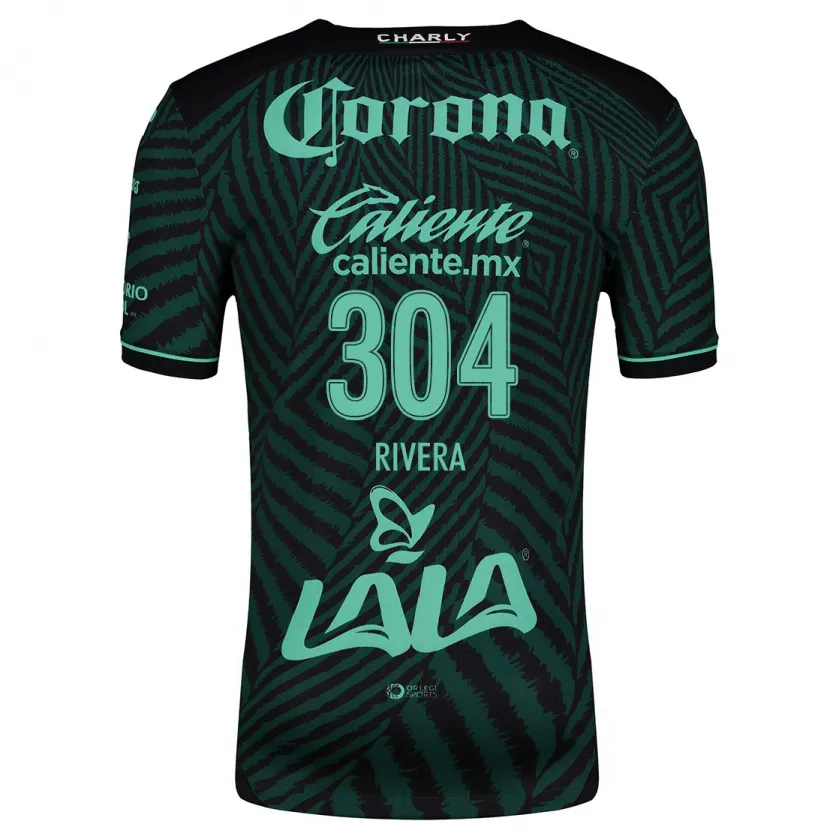 Danxen Uomo Maglia Jorge Rivera #304 Nero Verde Kit Gara Away 2024/25 Maglietta